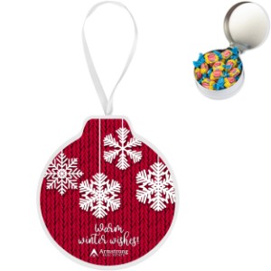 Full Color Ornament Tin w/ Double Bubble Gum - HT6150