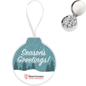 Full Color Ornament Tin w/ Hershey's® Kisses - HT6152