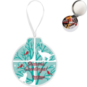 Full Color Ornament Tin w/ Hershey's® Miniatures - HT6153