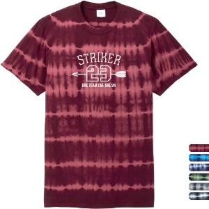 Port & Company® Allover Stripe Tie Dye Cotton Unisex Tee - WJ6789
