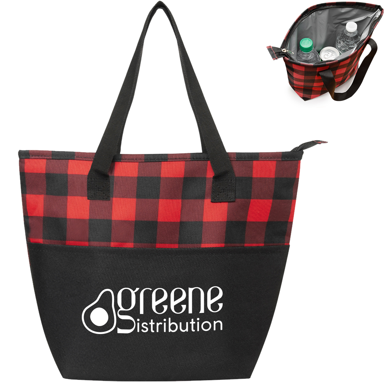 Product Photo 1 Northwoods Mini 6-Can Polyester Plaid Cooler Tote Bag
