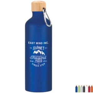 Aluminum Metallic Tundra Bike Bottle w/ Bamboo Lid, 25oz. - HT6232