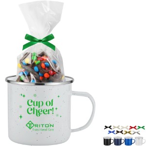 Milk Chocolate Pretzels with Mini M&M's in Camp Mug with Stuffer 16 oz. - MD8817