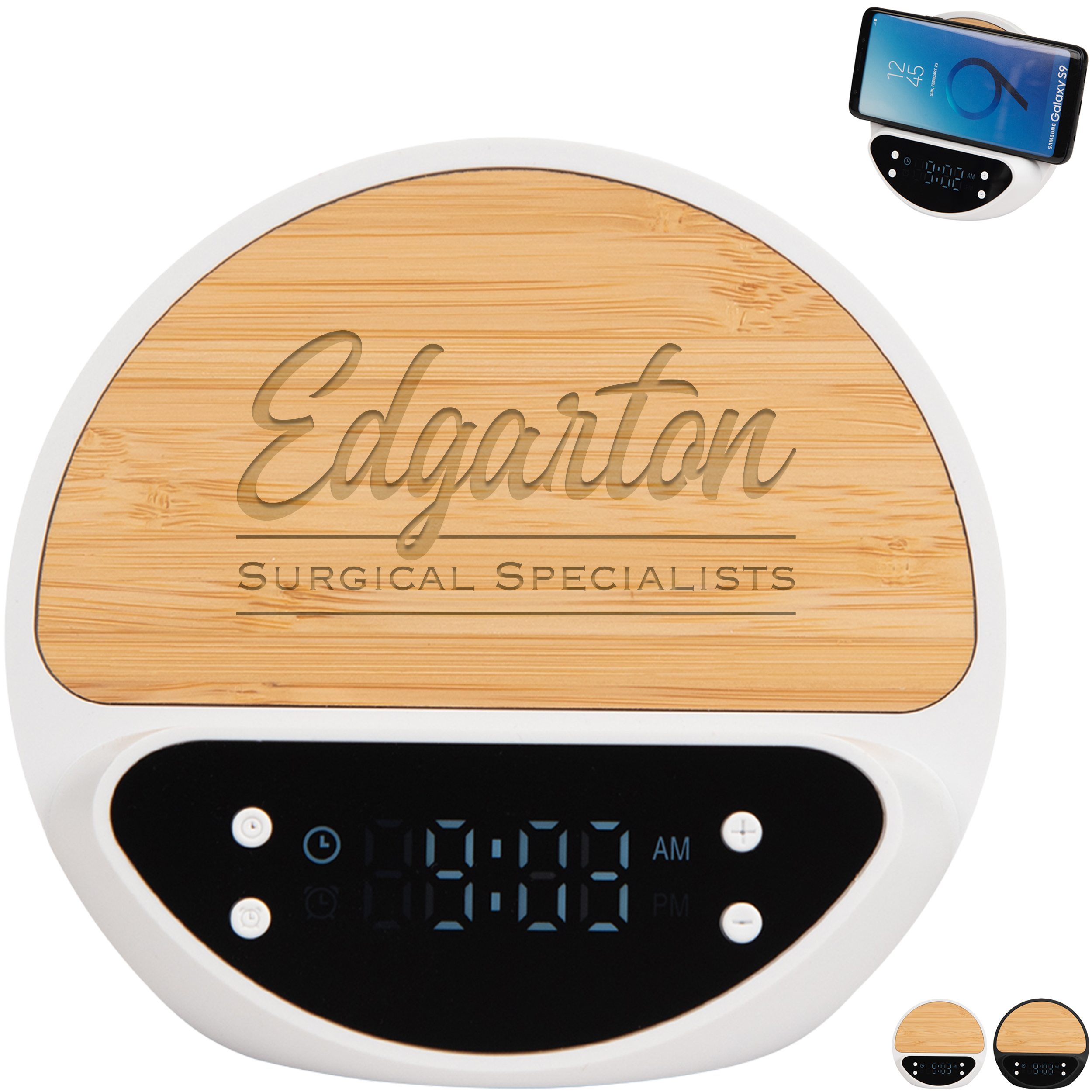 Product Photo 1 Bamboo 10W Wireless Charger w/ Digital Clock