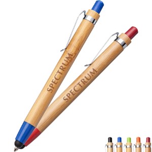 Twain Retractable Bamboo Stylus Pen - KR2190