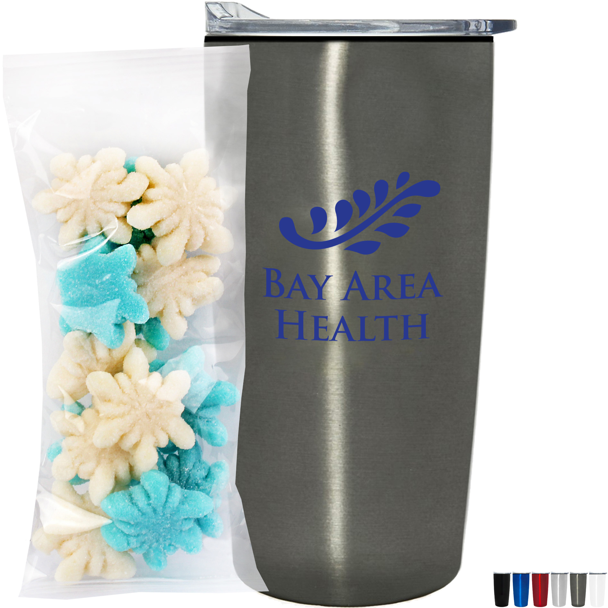 Product Photo 1 Gummy Snowflakes in Straight Wall Tumbler w/ Plastic Liner 20 oz.