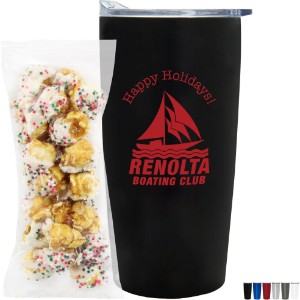 Sugar Cookie Crunch Popcorn in Straight Wall Tumbler w/ Plastic Liner 20 oz. - MD8836