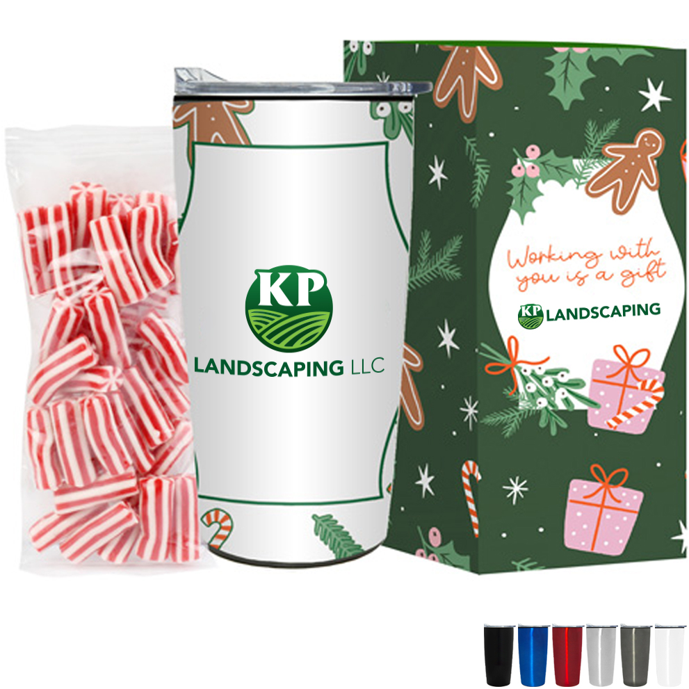 Product Photo 1 Strawberry Twists in Straight Wall Tumbler w/ Plastic Liner Gift Box Sets 20 oz.
