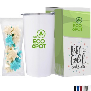 Gummy Snowflakes in Vacuum Sealed Straight Wall Tumbler Gift Box Sets 20 oz. - MD8844