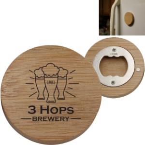 Bamboo Magnetic Bottle Opener - AK8423