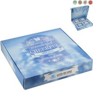 Strawberry Twists, Dark Chocolate Nonpareils, Sugar Snowflakes & S'mores Bites in Candy Gift Set, 4 Way - MD8872