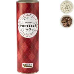 Pretzels w/ Crushed Toffee & White Chocolate Pretzels in Gift Tube, 8 inch - MD8887