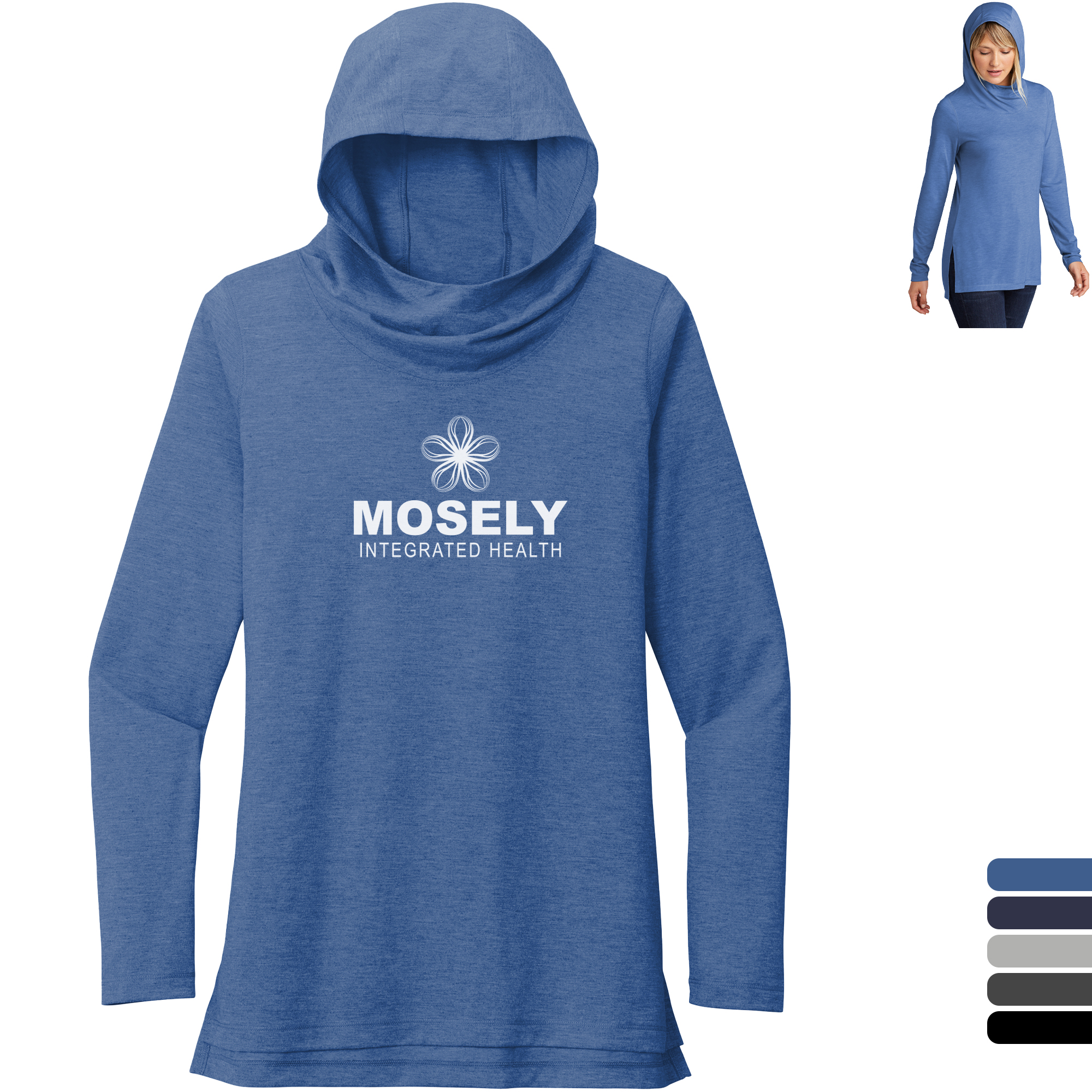 Product Photo 1 Sport-Tek ® Ladies PosiCharge® Tri-Blend Wicking Long Sleeve Hoodie