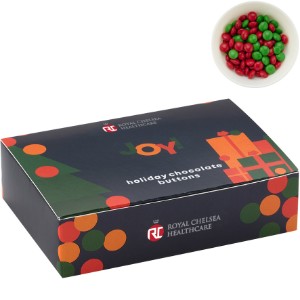 Holiday Chocolate Buttons in Candy Confections Box, Large - MD8926