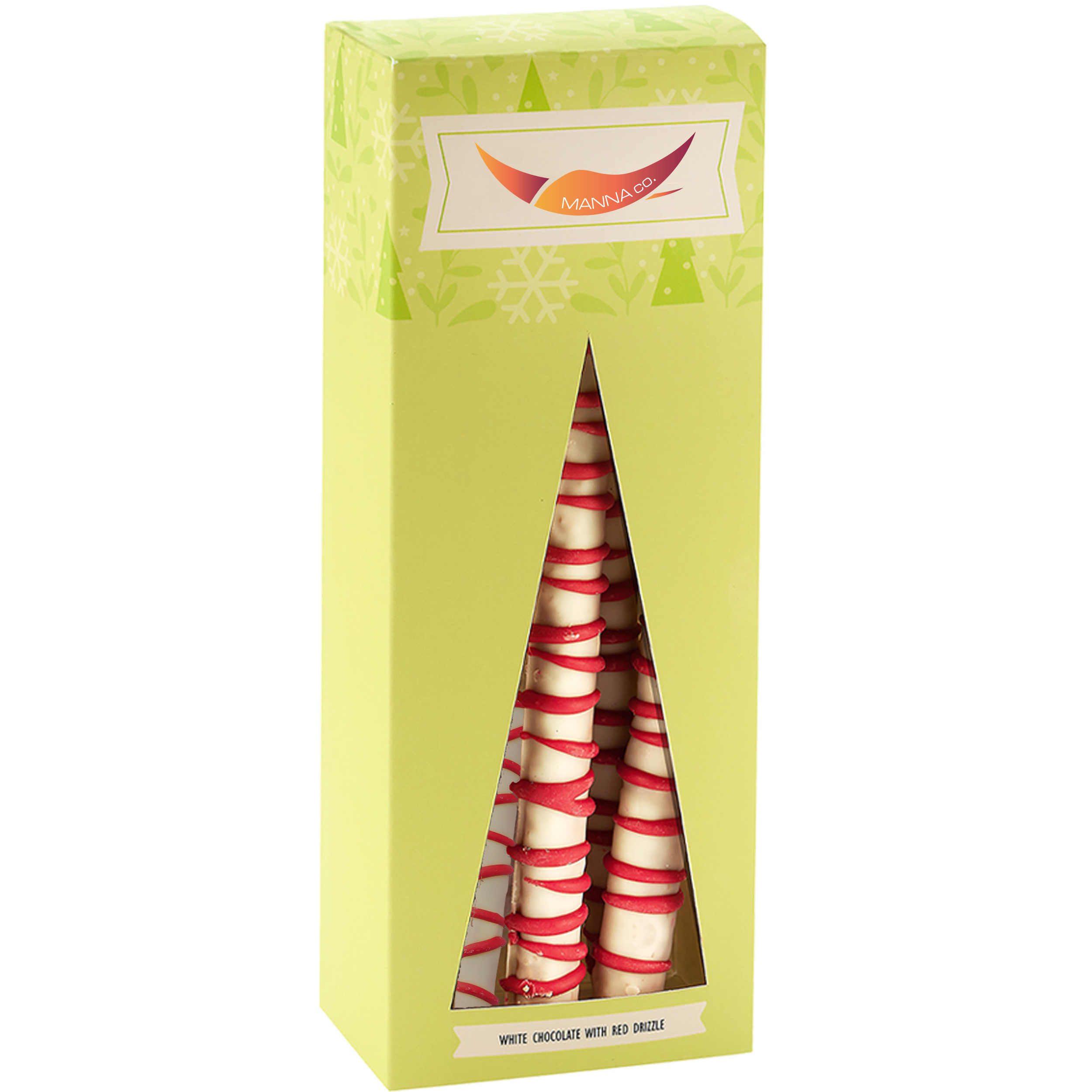 Product Photo 1 White Chocolate with Red Drizzle Rods in Holiday Box