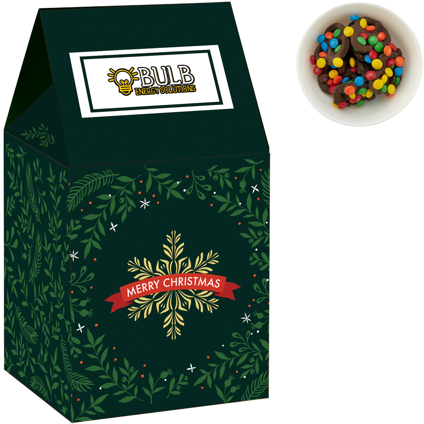 Product Photo 1 Milk Carton Box w/ Chocolate Pretzels with Mini M&M's