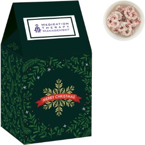 Milk Carton Box w/ Chocolate Pretzels with Peppermint Crystals - MD8997