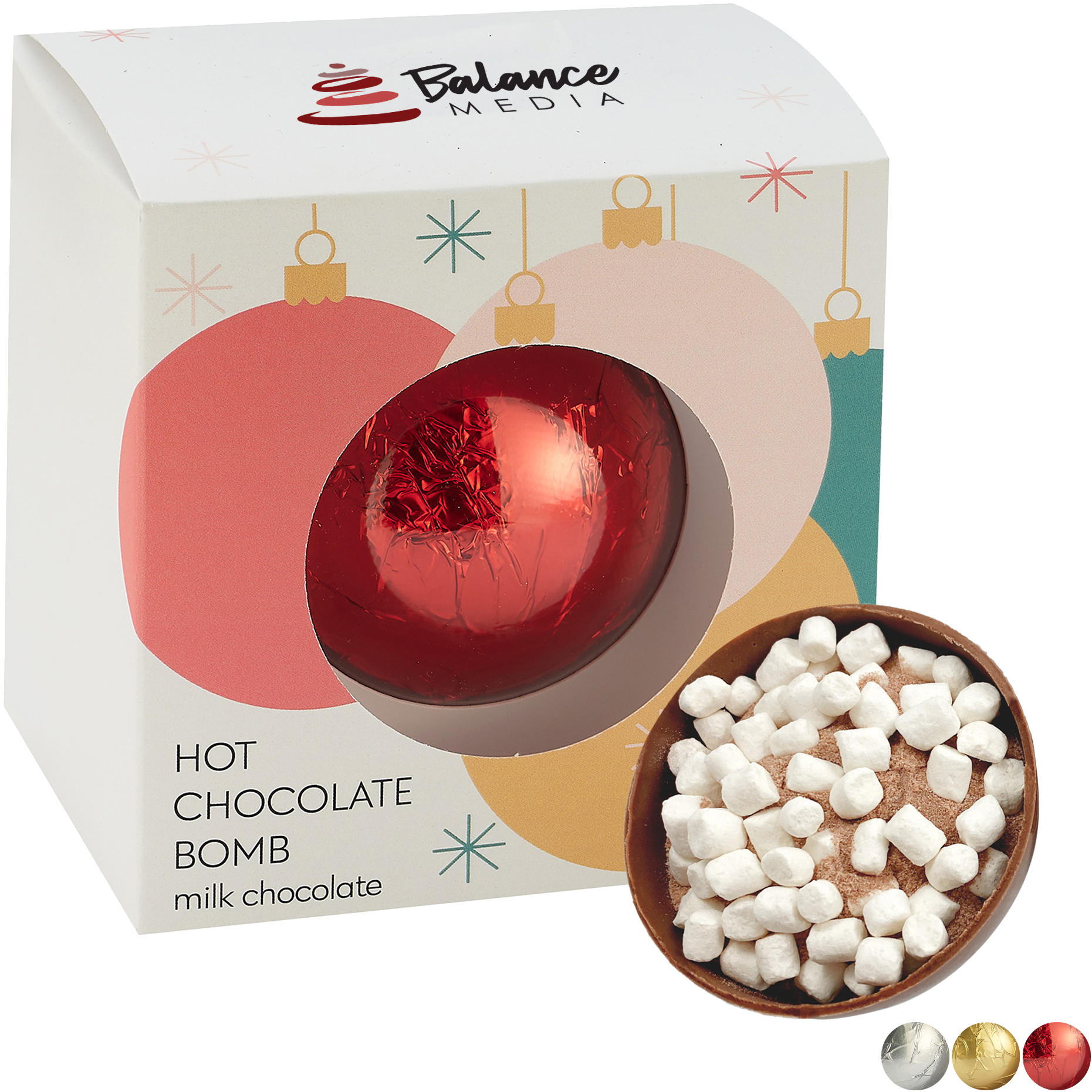 Product Photo 1 Milk Chocolate Bomb with Foil in Window Box