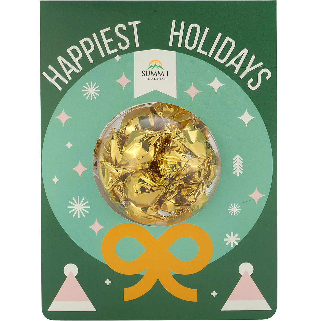 Product Photo 1 Holiday Billboard Card with Gold Foil Wrapped Truffles