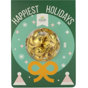 Holiday Billboard Card with Gold Foil Wrapped Truffles - MD8968