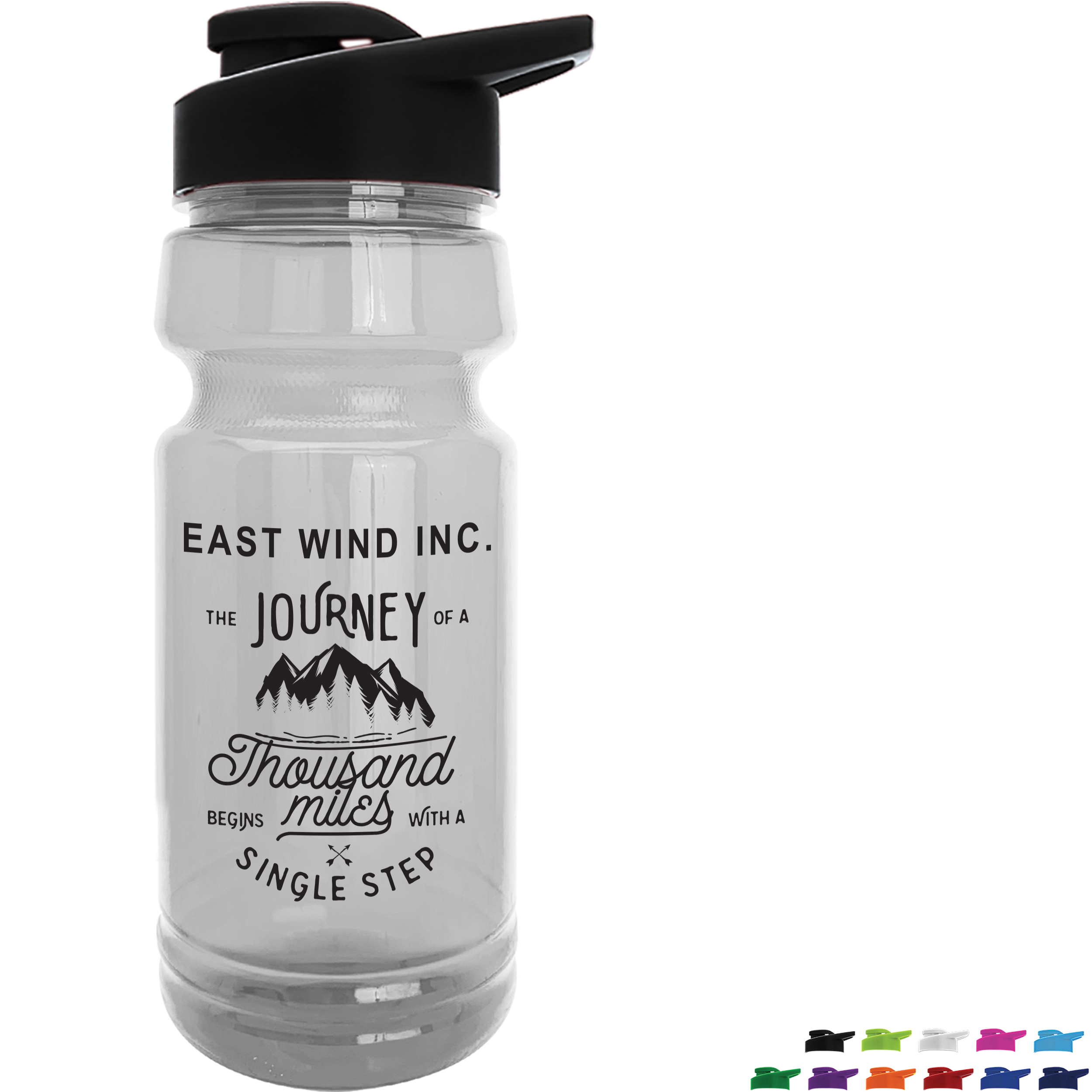 Product Photo 1 Trainer Transparent Water Bottle w/ Drink-Thru Lid, 24oz.