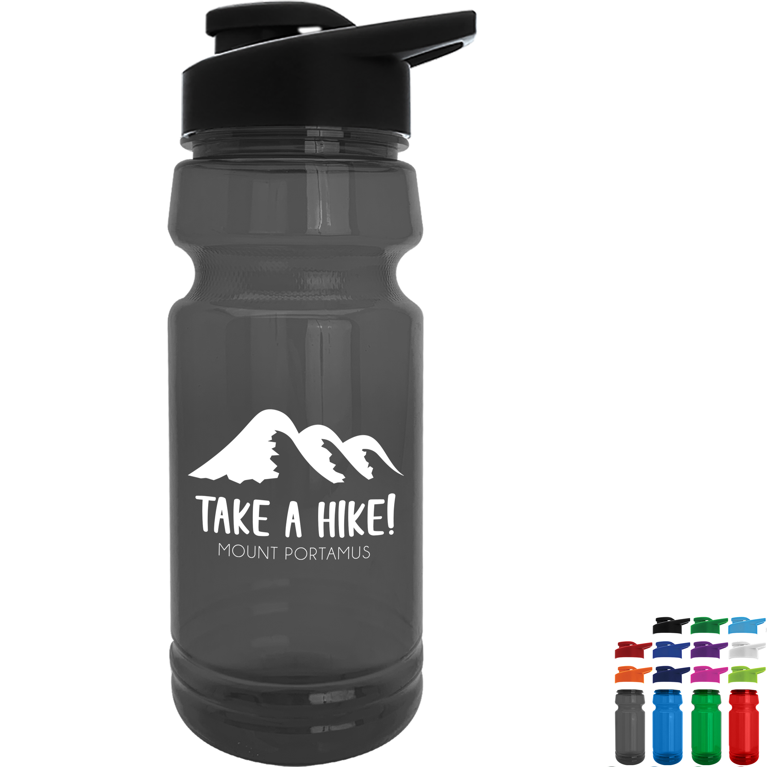 Product Photo 1 Backer UpCycle RPET Bottle w/ Drink-Thru Lid, 24oz.