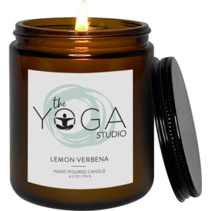 Amber Candle w/ Lid, 8oz. - SZ1216