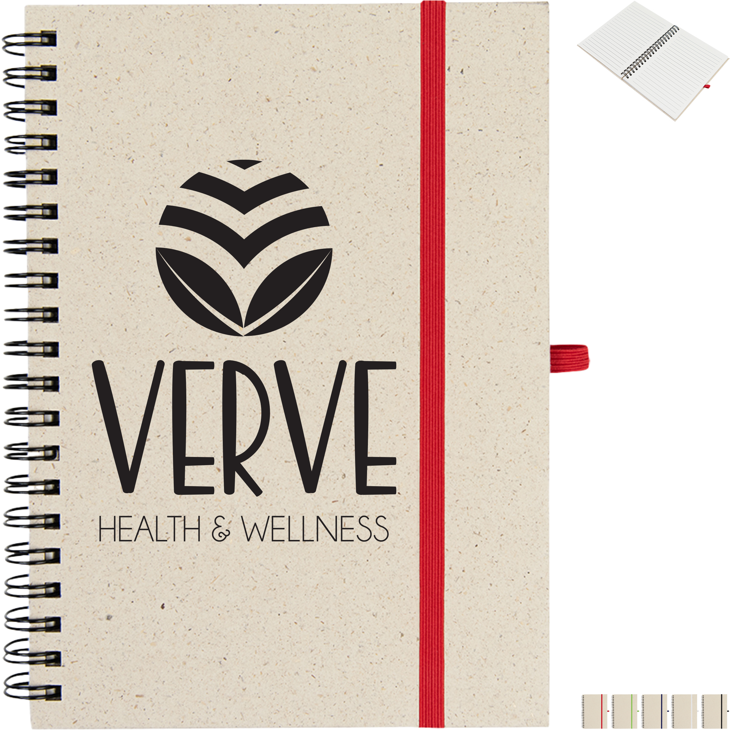 Product Photo 1 Natural Paper Spiral Notebook, 5" x 7"