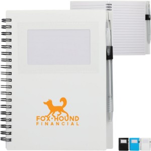 FSC® Recycled Star Spiral Notebook w/ Pen, 5" x 7" - BT2098