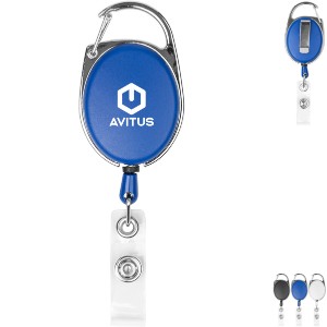 Retractable Badge Holder w/ Carabiner - HT6290