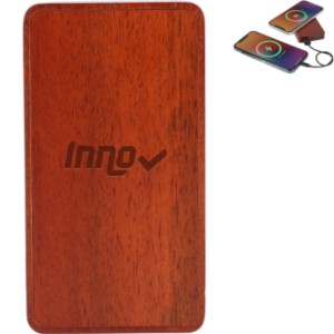 FSC® 100% Wood MagClick™ Fast Wireless Power Bank, 5000mAh - LD5337