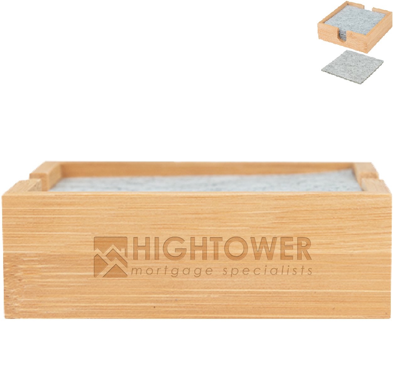 Product Photo 1 Bamboo & Recycled Felt Coaster Set