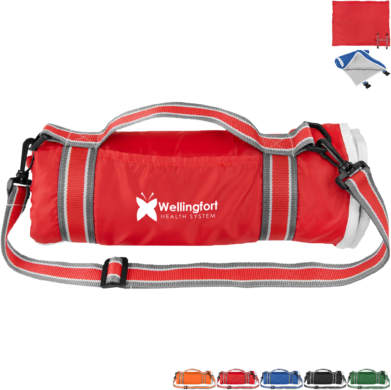 Product Photo 1 Riverside Roll-Up Fleece Blanket w/ Carrying Handle, 48" x 57"