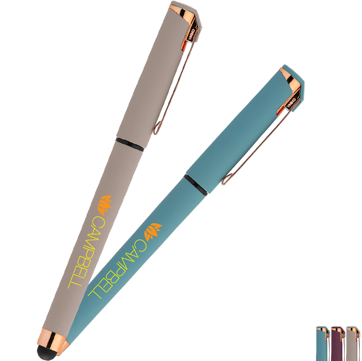Product Photo 1 Islander Softy Rose Gold Designer Gel Pen w/ Stylus, Full Color