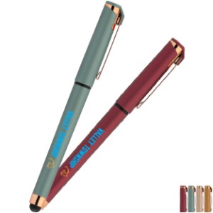 Islander Softy Rose Gold Metallic Designer Gel Pen w/ Stylus, Full Color - GS3510