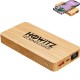 Bamboo Dual Port Power Bank w/ 10W Wireless Charger, 10000mAh
