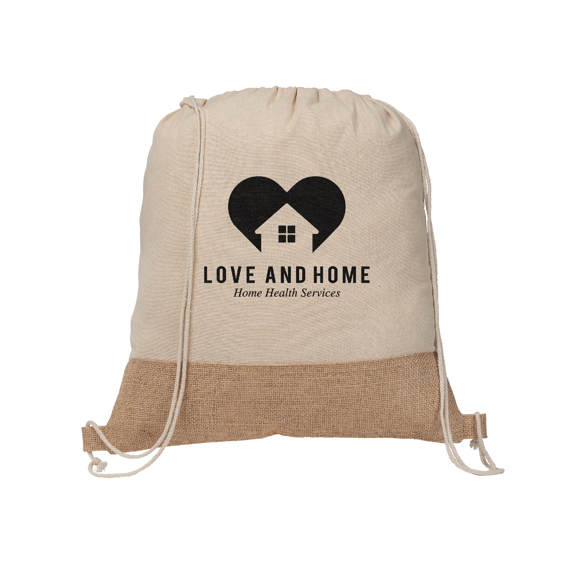Product Photo 1 Rio™ Drawstring Bag Recycled Cotton Blend with Jute, 5oz.