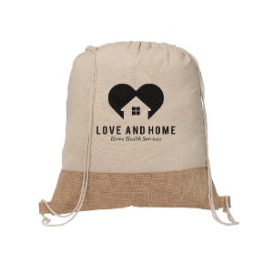 Rio™ Drawstring Bag Recycled Cotton Blend with Jute, 5oz. - GS3521