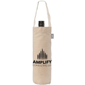 Single-Bottle Wine Tote Bag  Recycled Cotton Blend, 6oz. - GS3525