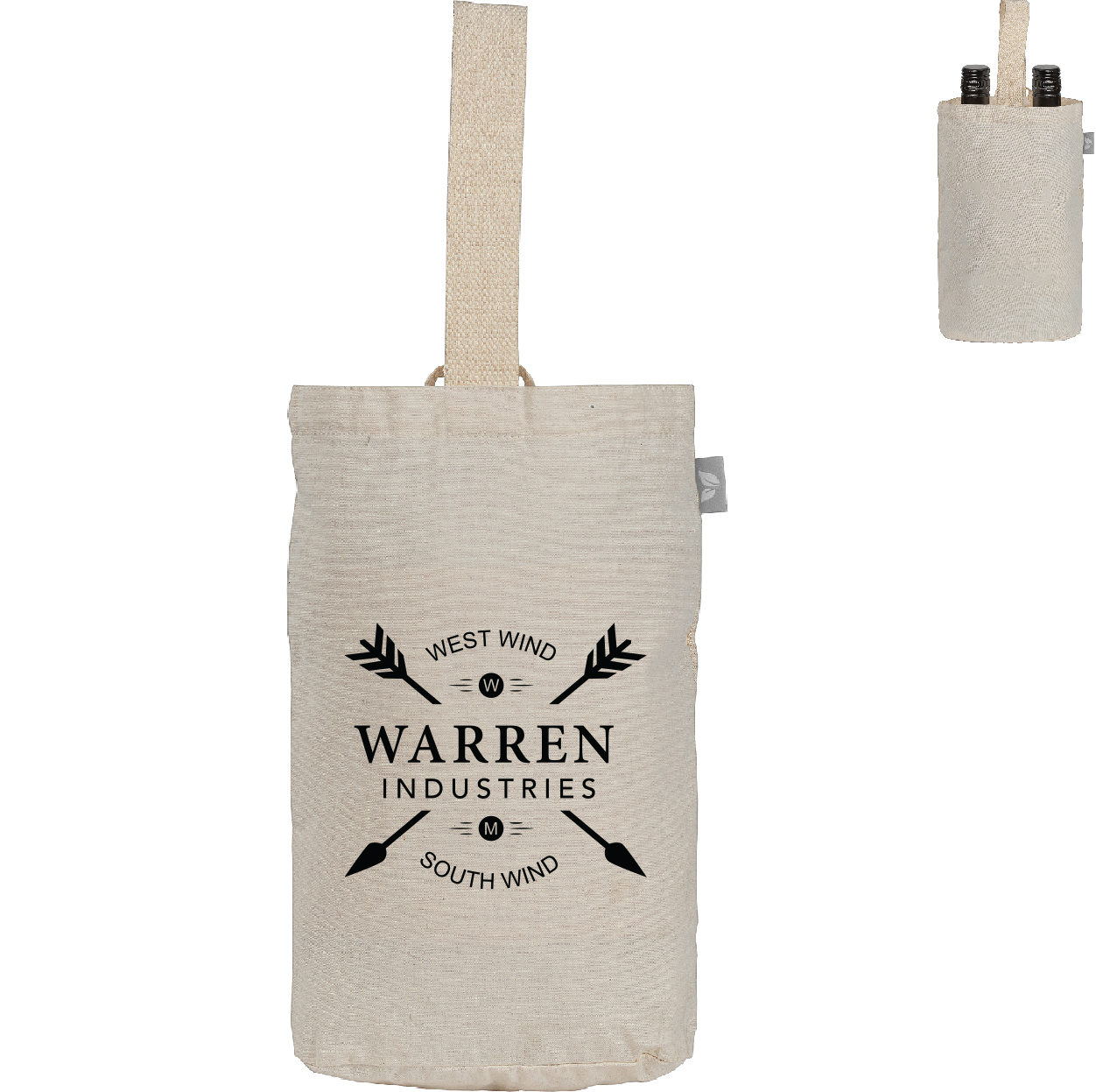 Product Photo 1 Tango Dual Bottle Wine Tote Bag Recycled Cotton Blend, 8oz.
