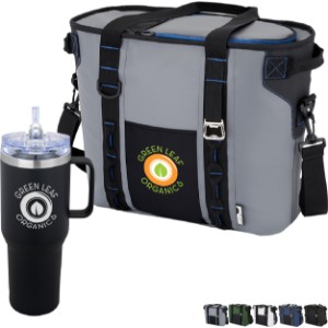 Urban Peak® 24 Can Hinge Cooler & Vacuum Insulated Mug Gift Set - ST9171