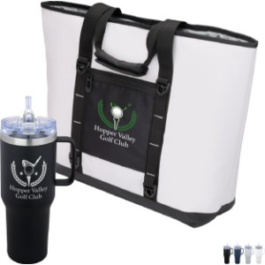 Urban Peak® Padded Tote Bag & Vacuum Insulated Mug Gift Set - ST9172