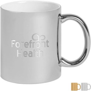 Deco Metallic Ceramic Mug, Laser Engraved, 11oz. - GS3541