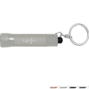 Chroma Softy Monochrome Metallic LED Flashlight with Keyring Laser Engraved - GS3553