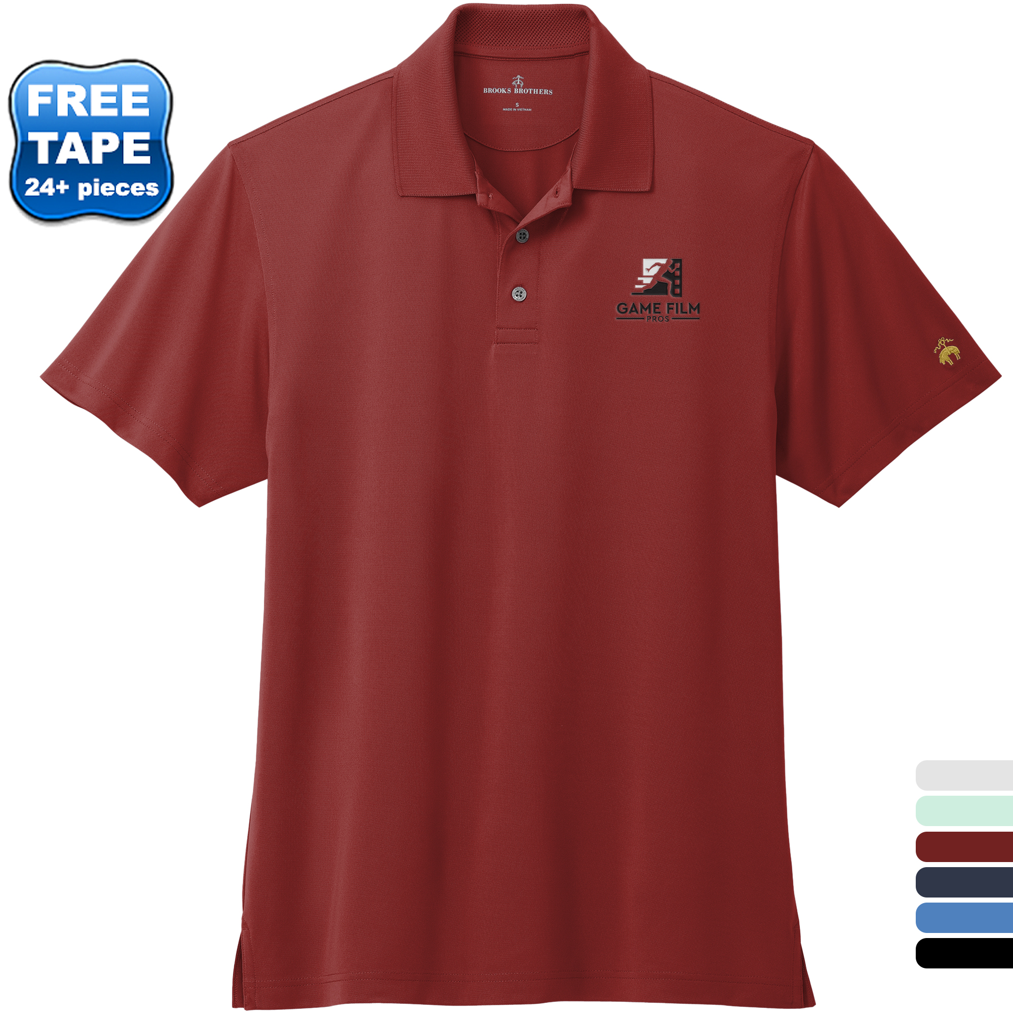 Product Photo 1 Brooks Brothers® Poly/Spandex Mesh Pique Performance Men's Polo