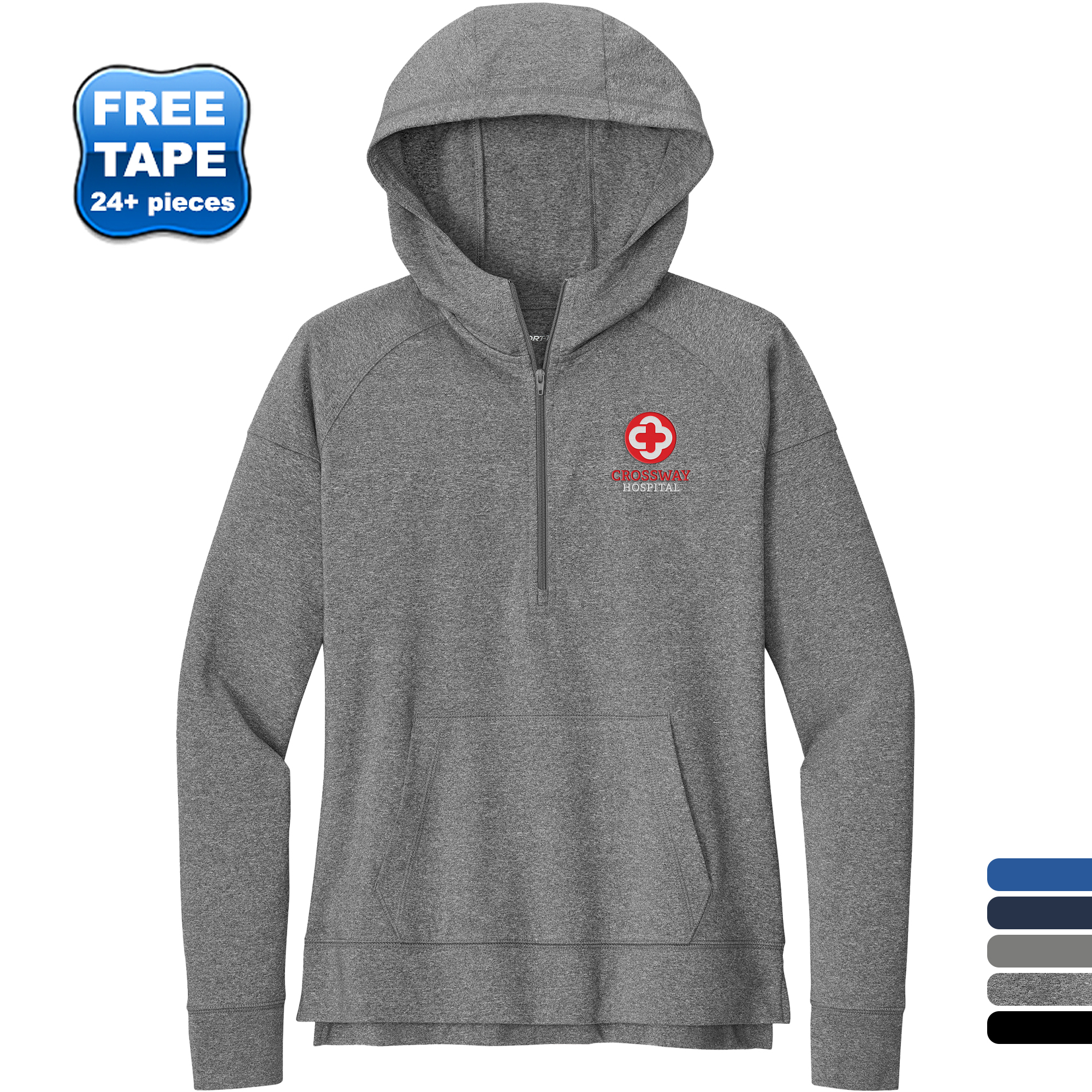 Product Photo 1 Sport-Tek® Sport-Wick® Stretch Poly/Spandex 1/2-Zip Ladies' Hoodie