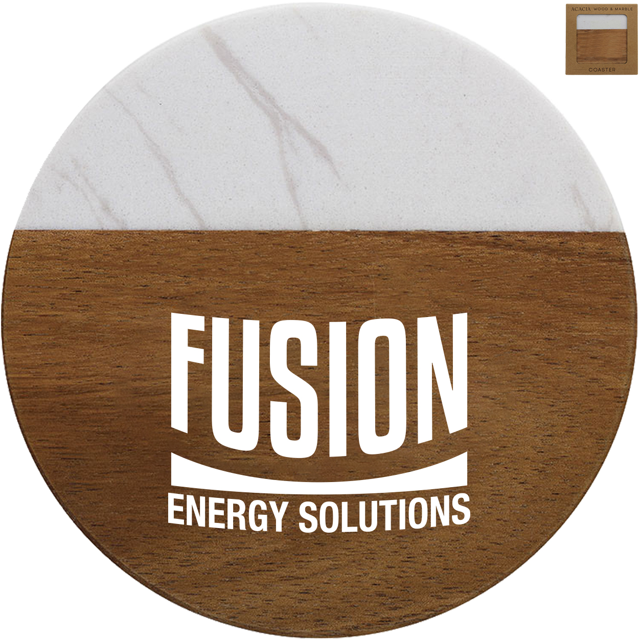 Product Photo 1 Acacia Wood & Marble Coaster