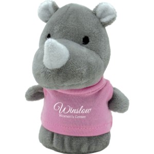 Shorties Plush Rhino, 4" - VT2400