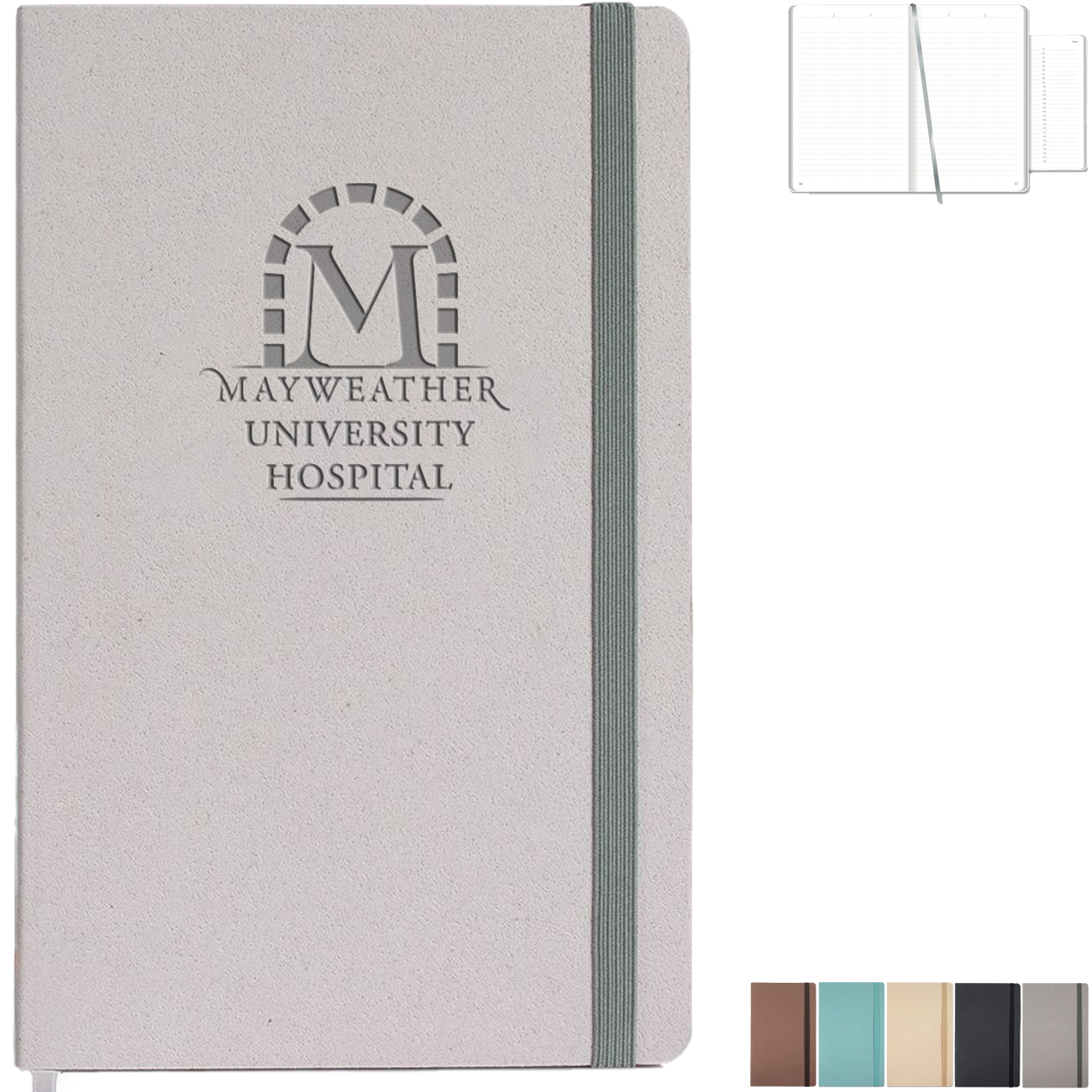 Product Photo 1 Carapace Medio White Recycled Pg Lined Journal