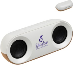 Ovation 10W Cork & Recycled Plastic Stereo Speaker - AR1428